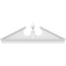 Ekena Millwork Acorn Architectural Grade PVC Combination Pediment, 84"W x 27-7/8"H x 2-3/4"P (Pitch 6/12) PEDPC084X280ACR00 - alternate 6
